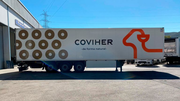Rotulación caja de camión trailer Coviher.